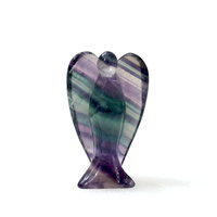 Carved Crystal Angel FLUORITE Large 50mm