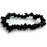 Crystal Chip Bracelet BLACK OBSIDIAN no tag