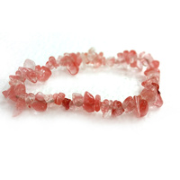 Crystal Chip Bracelet CHERRY QUARTZ