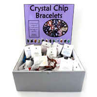Crystal Chip Bracelet DISPLAY SET w 3x20 bracelets