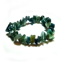 Crystal Chip Bracelet MOSS AGATE