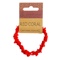 Crystal Chip Bracelet RED CORAL Eco Range