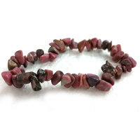 Crystal Chip Bracelet RHODONITE