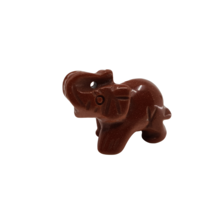 Carved Crystal Elephant GOLDSTONE BROWN 30mm