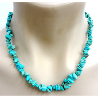 Crystal Chip Necklace BLUE HOWLITE 45cm