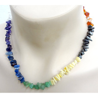 Crystal Chip Necklace CHAKRA 45cm