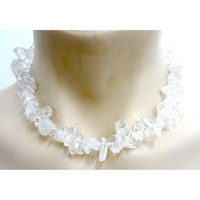 Crystal Chip Necklace CLEAR QUARTZ Chunky