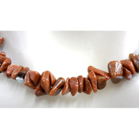 Crystal Chip Necklace GOLDSTONE BROWN 45cm