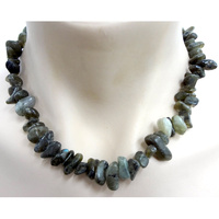 Crystal Chip Necklace LABRADORITE Chunky