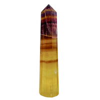 Crystal Carved Obelisk MULTI FLUORITE