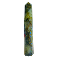 Crystal Carved Obelisk LABRADORITE