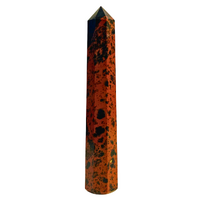 Crystal Carved Obelisk MAHOGANY OBSIDIAN