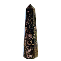 Crystal Carved Obelisk RHODONITE