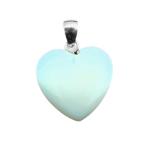 Carved Crystal Pendant Heart GYRASOL plain 3CM Large