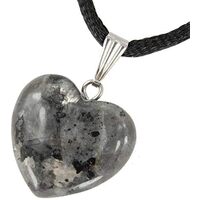 Carved Crystal Pendant Heart LARVAKITE 20mm