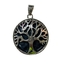 Carved Crystal Pendant Tree of Life LARVAKITE