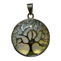 Carved Crystal Pendant Tree of Life OPALITE