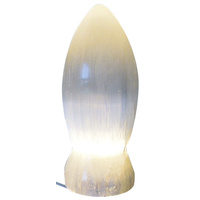 Crystal Lamp SELENITE Monolith With Cord and Globe
