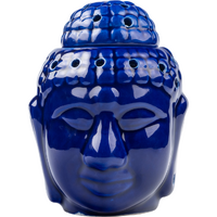Ceramic Oil Burner BUDDHA HEAD Blue