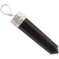 Crystal Pendant Cap Pencil BLACK AGATE