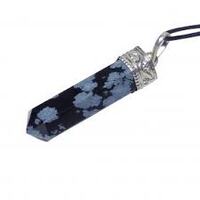 Crystal Pendant Cap Pencil SNOWFLAKE OBSIDIAN