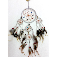 Dream Catcher LEATHER CRYSTALS WHITE Small