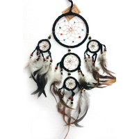 Dream Catcher LEATHER CRYSTALS BLACK Small