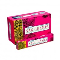 Deepika Incense Sticks NAG CHAMPA 15g BOX of 12 Packets
