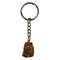 Key Chain Ring CARNELIAN Raw Stone
