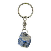 Key Chain Ring SODALITE Raw Stone