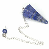 Gemstone Pendulum LAPIS LAZULI With Chain and Bead