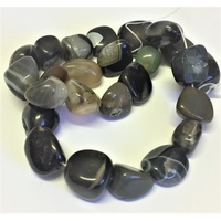 Gemstone Strand BLACK AGATE Large