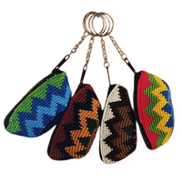 Guatemalan Crochet COIN PURSE Key Chain 36pc Display Box