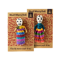 Guatemalan Worry Doll SKULL Single
