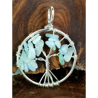 Handmade Pendant Tree of Life AMAZONITE 3cm