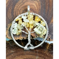 Handmade Pendant Tree of Life CITRINE 3cm