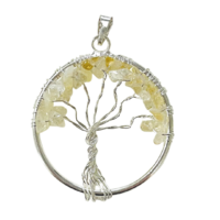 Handmade Pendant Tree of Life CITRINE 35mm