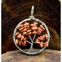 Handmade Pendant Tree of Life GOLDSTONE BROWN 3cm