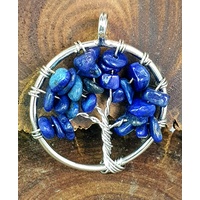 Handmade Pendant Tree of Life LAPIS LAZULI 3cm