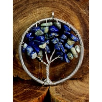 Handmade Pendant Tree of Life LAPIS LAZULI 5cm