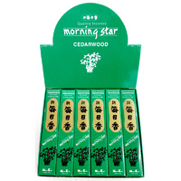 Morning Star CEDARWOOD 50 stick BOX of 12 Packets