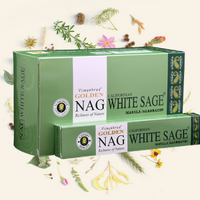 Vijayshree GOLDEN NAG WHITE SAGE 15g BOX of 12 Packets