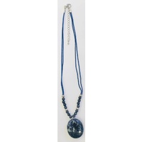 Pebble Necklace SODALITE with Diamante