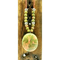 Pebble Necklace UNAKITE No Diamante
