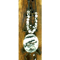 Pebble Necklace ZEBRA MARBLE No Diamante