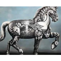 Poster Print PAREIDOLIA HORSE A3