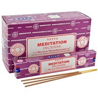 Satya Incense MEDITATION 15g BOX of 12 Packets