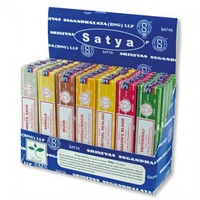 Satya Incense MIXED VARIETY 15g DISPLAY BOX of 42 Packets B
