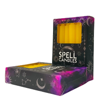 Spell Candle 10cm GOLD pack of 12