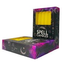 Spell Candle 10cm YELLOW pack of 12